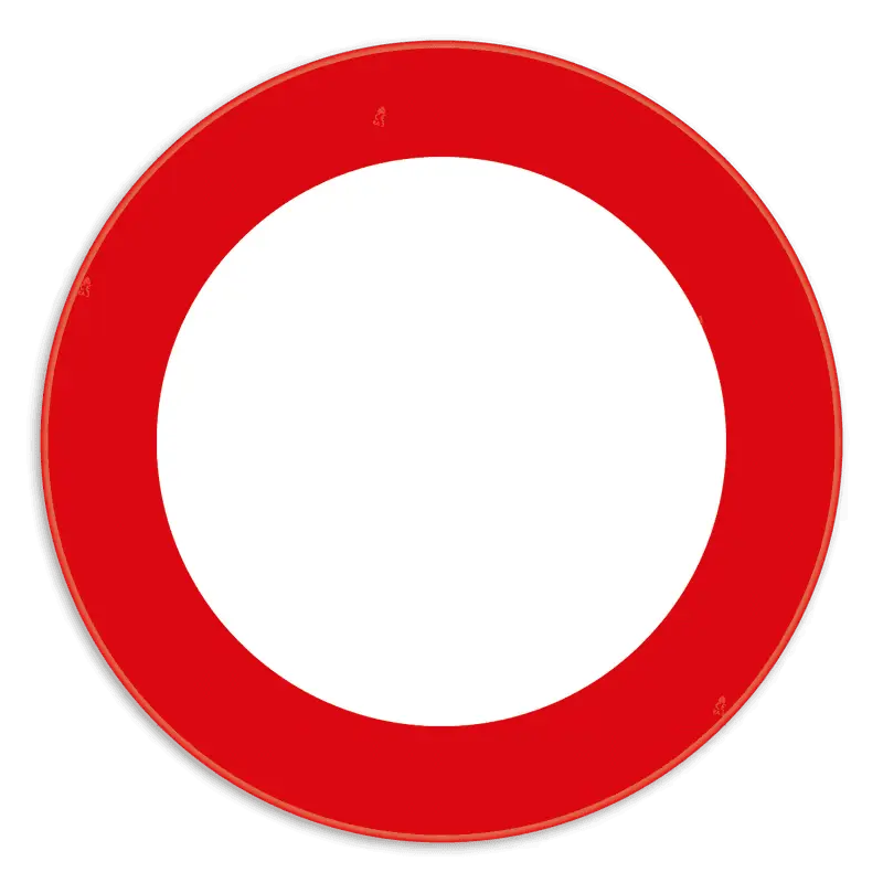 Signal d’accès interdit à tout conducteur : disque blanc à bord rouge.