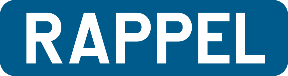 Panneau additionnel bleu portant « Rappel ».