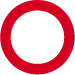 Signal C3 : disque blanc bordé de rouge.